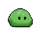 animated slime sprite on grass