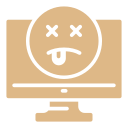 The noun-error icon: a warning triangle with exclamation mark in wheat/tan color