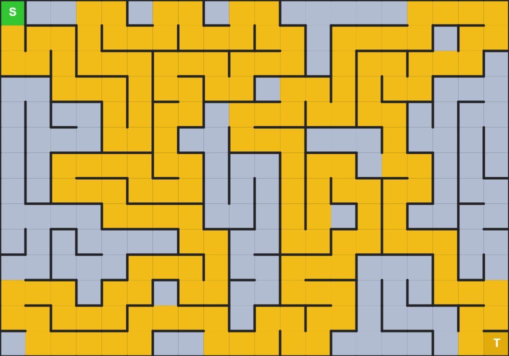 Maze 1: Recursive DFS Maze Builder and Solver