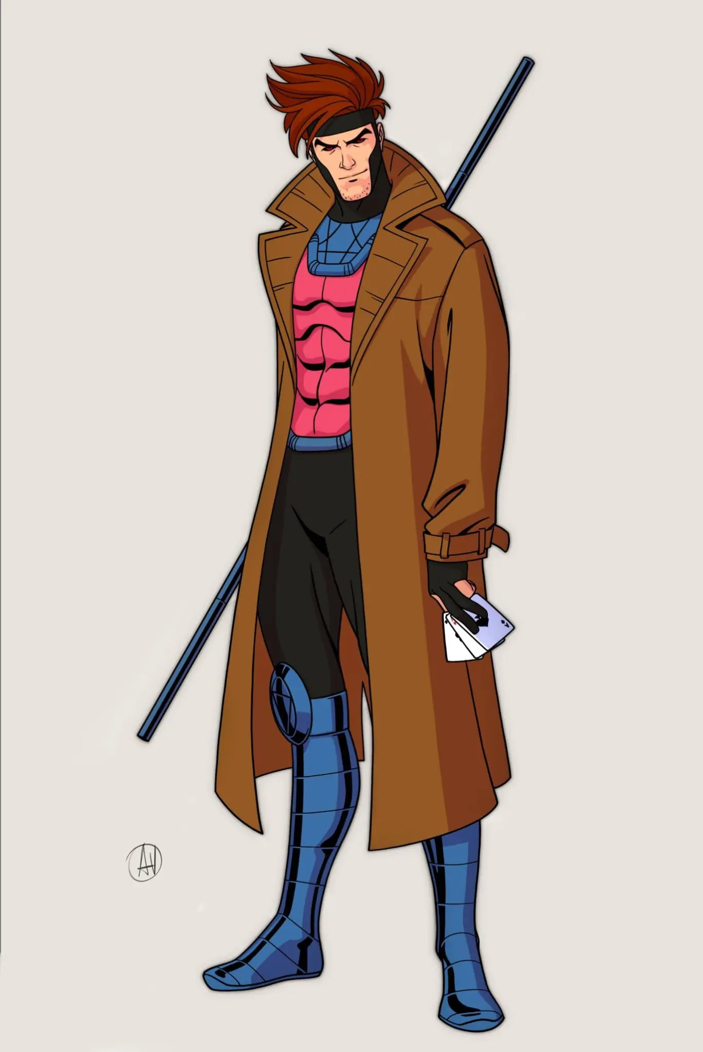Gambit (Remy LeBeau) with a charged playing card