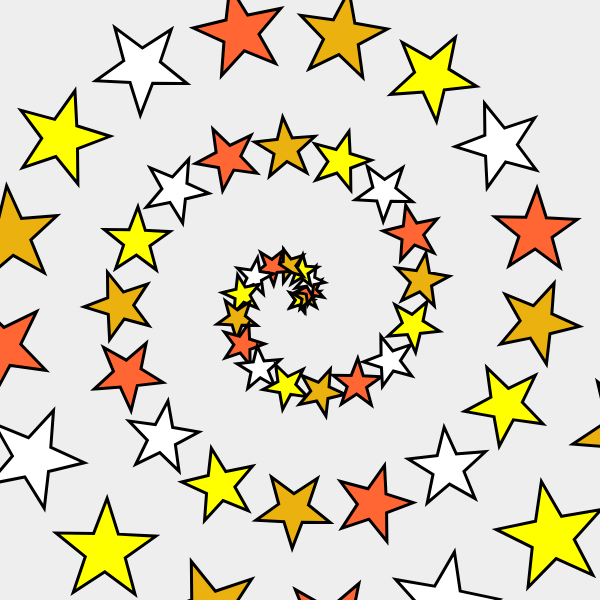 spiral of stars