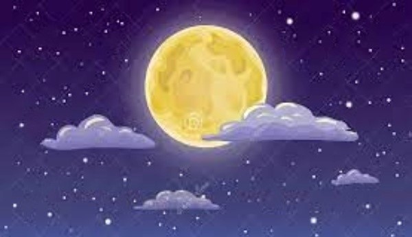 Moon,Stars,Clouds