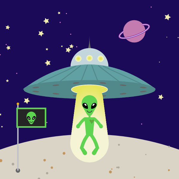 alien in space