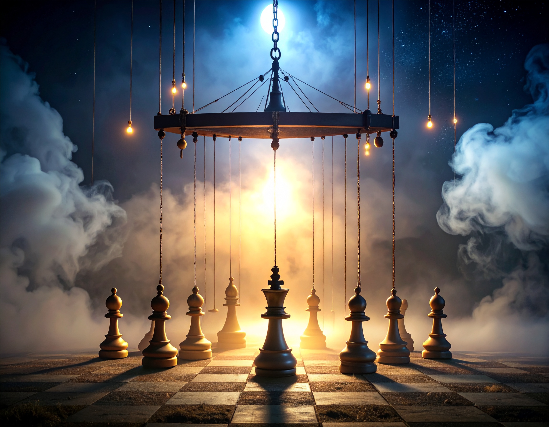 Pulling strings illustration