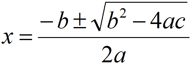Square-y equation! quadratic formula