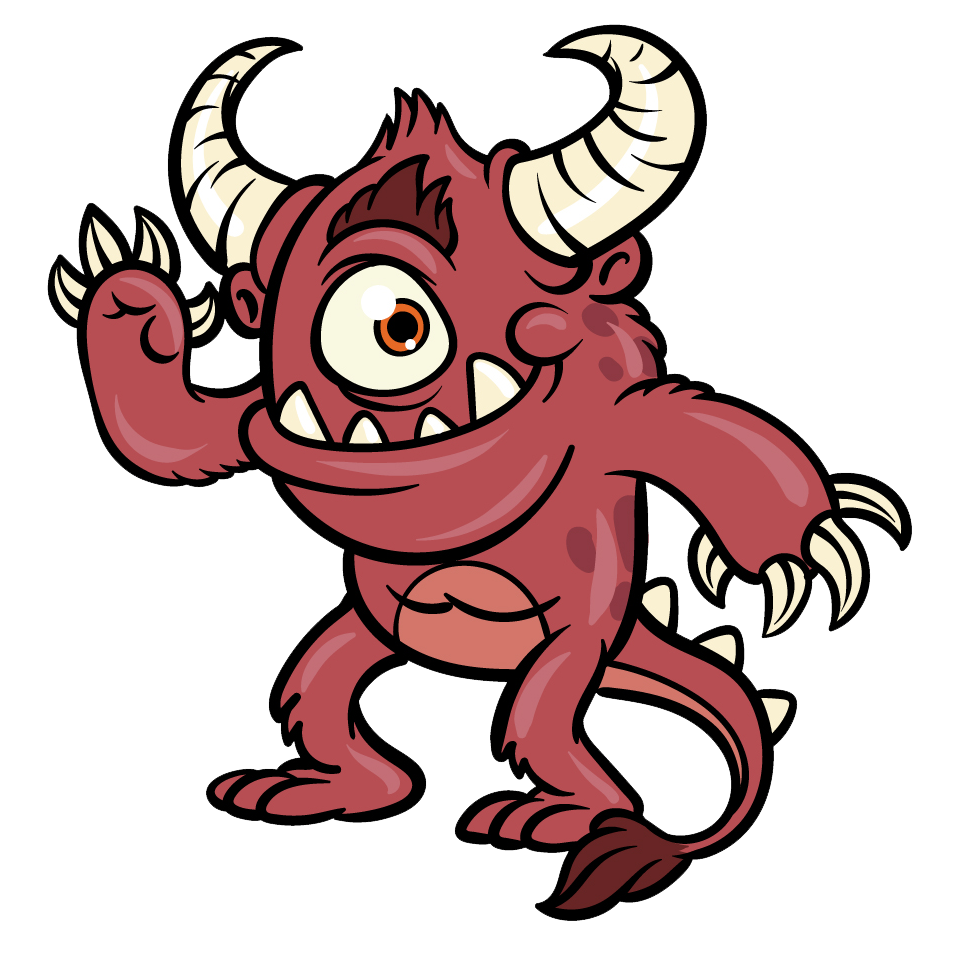 Cartoon monster icon for Monster Mash