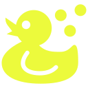 rubber duck bath toy icon