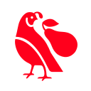 Cartoon partridge in a pear tree icon for Twelve Days of Christmas